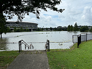 平成25年4月6日豪雨による園内浸水の様子2