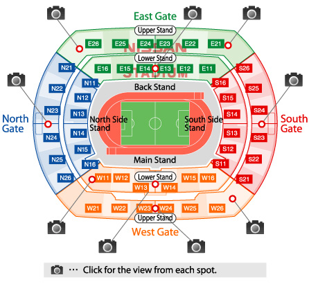 Seat Plan Nissan Stadium