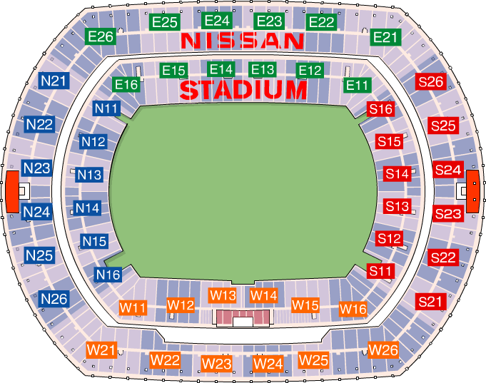 座席案内図 日産スタジアム