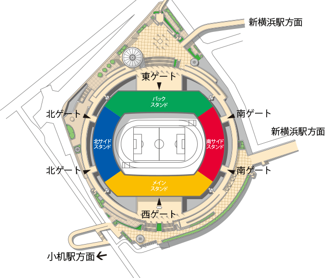 座席案内図 日産スタジアム