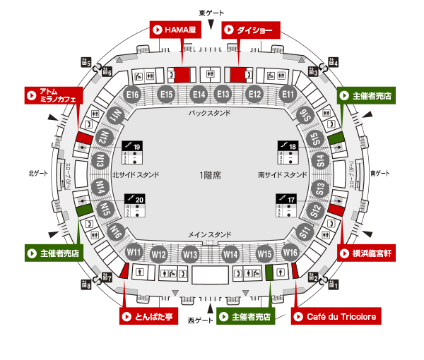 グルメタウン 日産スタジアム